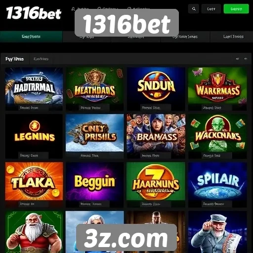 Oferta de jogos e variedades em 1316bet